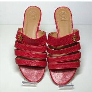 Tory Burch Red Women's leather Sandals 8.5 strappy
